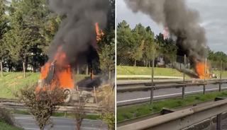 Tuzla’da seyir halindeki tır alev alev yandı