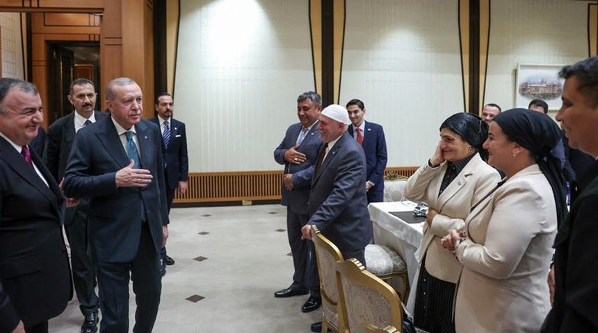 Cumhurbaşkanı Erdoğan, D&uuml;nya Ahıskalı T&uuml;rkler Birliği Heyetini kabul etti