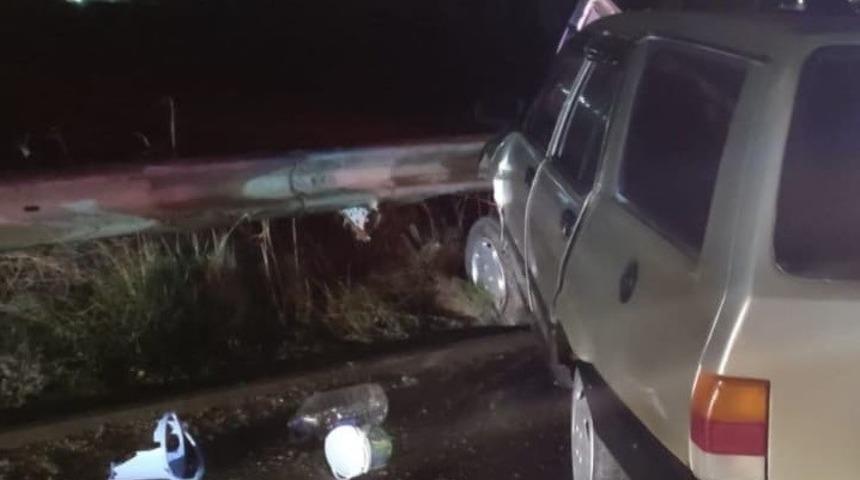 Kontrolden &ccedil;ıkan otomobil ref&uuml;je &ccedil;arptı, 1 kişi yaralandı