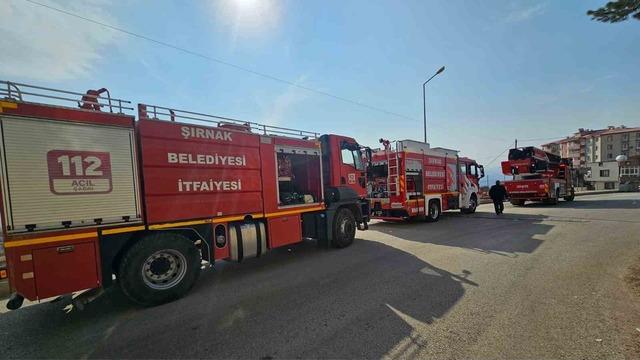 Şırnak’ta boş arazideki odun ve lastikler yandı 4