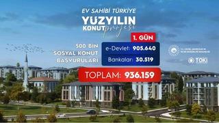 Bakan Kurum: 500 bin sosyal konut için ilk gün 936 bin 159 başvuru yapıldı