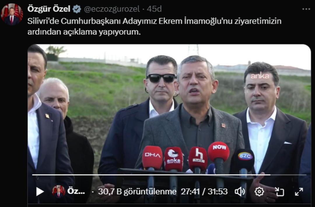 Son dakika | Özgür Özel den "İmamoğlu na ceza beni motive etti" çıkışı: "Artık gün sayıyorum o an için" 1