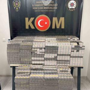Mardin’de 7 bin 900 paket kaçak sigara ele geçirildi