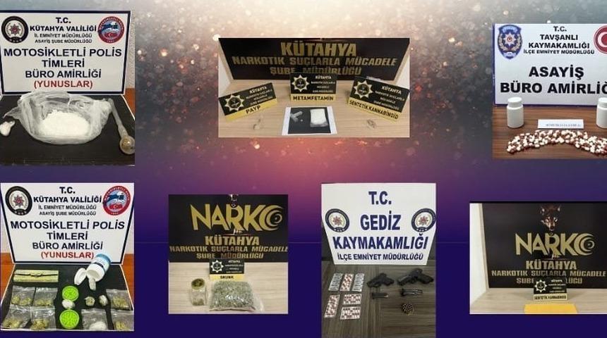 K&uuml;tahya polisi uyuşturucuyla m&uuml;cadelede kararlılığını s&uuml;rd&uuml;r&uuml;yor