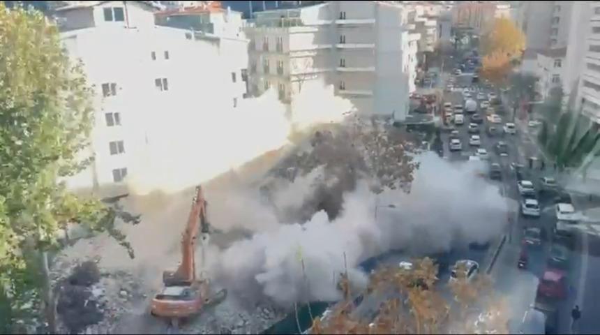 Yer: Ankara! Kontroll&uuml; yıkım sırasında 4 katlı bina &ccedil;&ouml;kt&uuml;