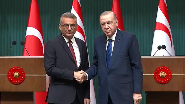 Cumhurbaşkanı Erdoğan: Kıbrıs milli davamızdır! Kıbrıs'ta gerçekçi çözüm iki devletli çözümdür