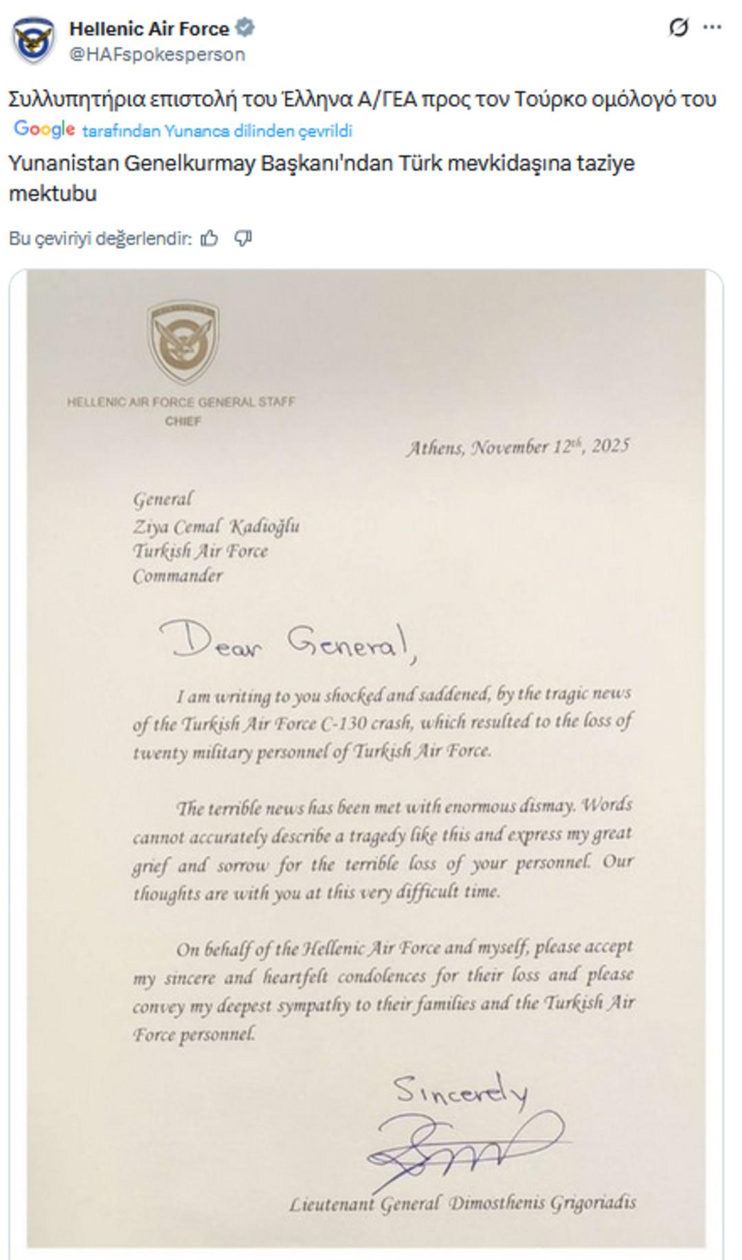 Şehitlerimizin yasını tutarken Yunanistan Hava Kuvvetleri nden skandal hareket:  C-130 u&ccedil;aklarını paylaştılar 3