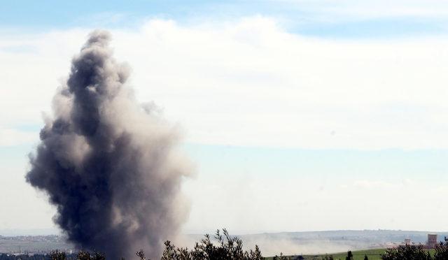 Afrin’in yanı başındaki köylerdeki terör hedeflerine bombardıman