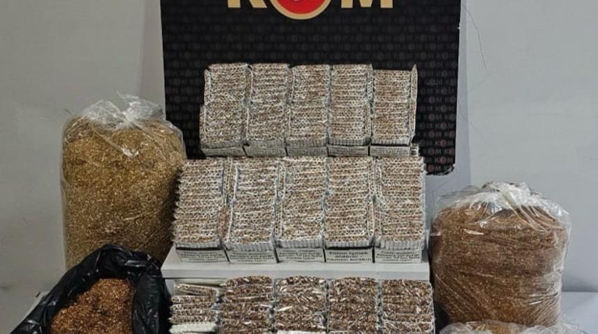 Uşak&rsquo;ta ka&ccedil;ak t&uuml;t&uuml;n ve makaron operasyonu