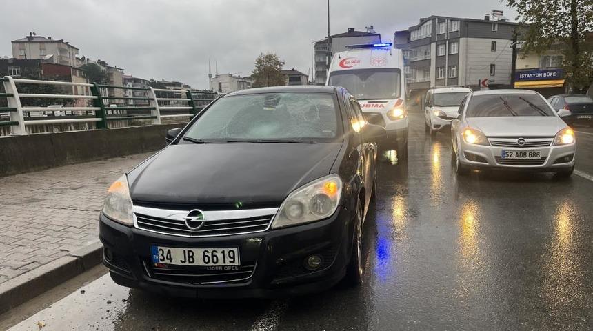 Ordu’da otomobilin çarptığı yaya yaralandı