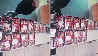 Yemek tepsisindeki cep telefonunu böyle çaldı