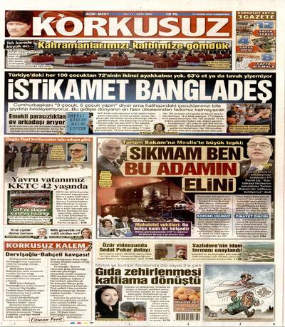 Korkusuz
 Gazetesi oku