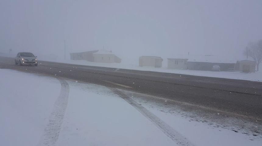 Kızıldağ’da kar etkili oldu