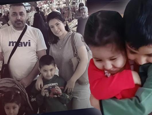 Anne ve iki &ccedil;ocuğu son yolculuğuna uğurlandı... Yan yana tabutları kahretti