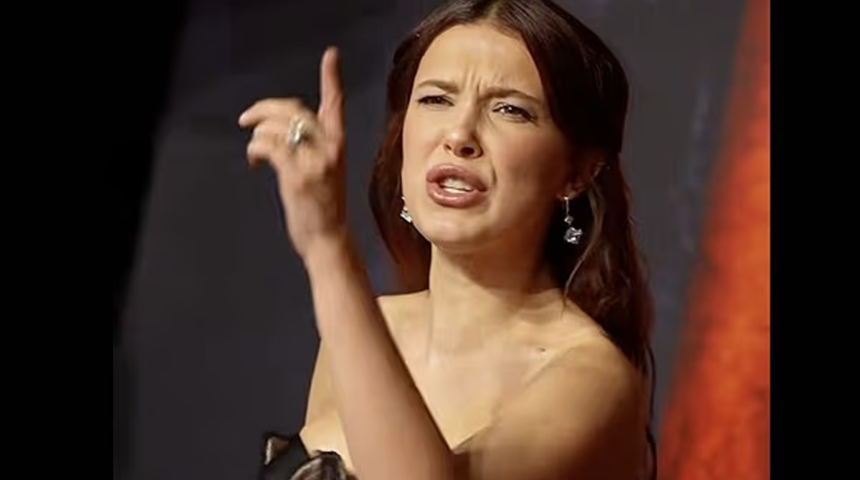 Millie Bobby Brown galada fotoğraf&ccedil;ıya sert &ccedil;ıktı! O anlar viral oldu