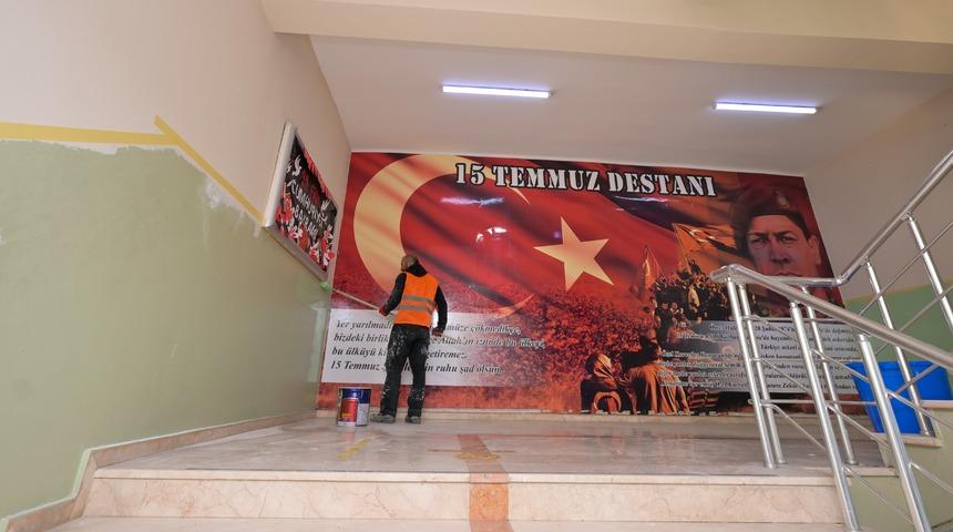 Esenyurt&rsquo;taki okullarda ara tatilde bakım ve onarım &ccedil;alışmaları devam etti