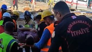 Kahramanmaraş'ta inşaatta iskele çöktü: 1 yaralı