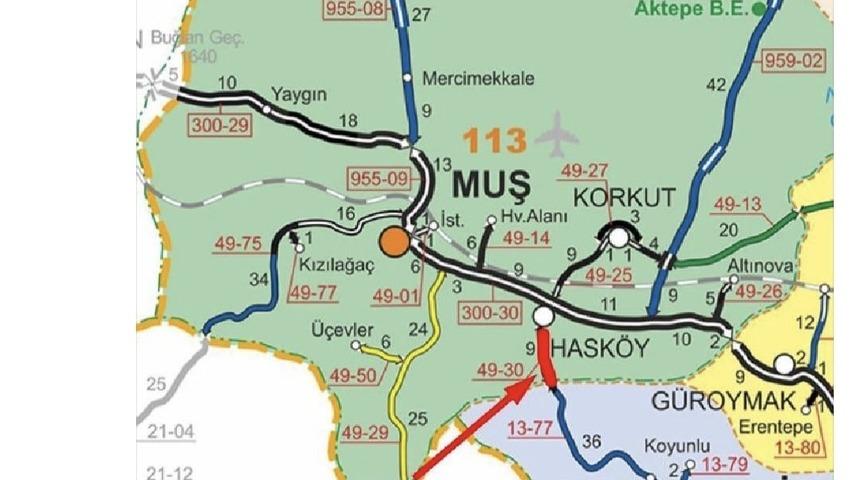 Muş’ta yoğun kar yağışı: Hasköy-Mutki yolu ulaşıma kapandı