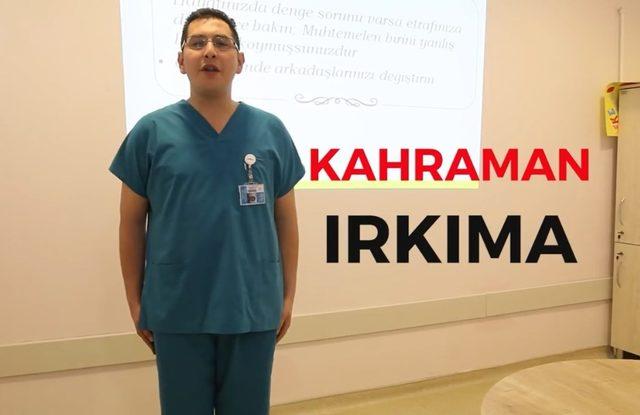 Bolu’da, sağlık çalışanlarından özel İstiklal Marşı videosu