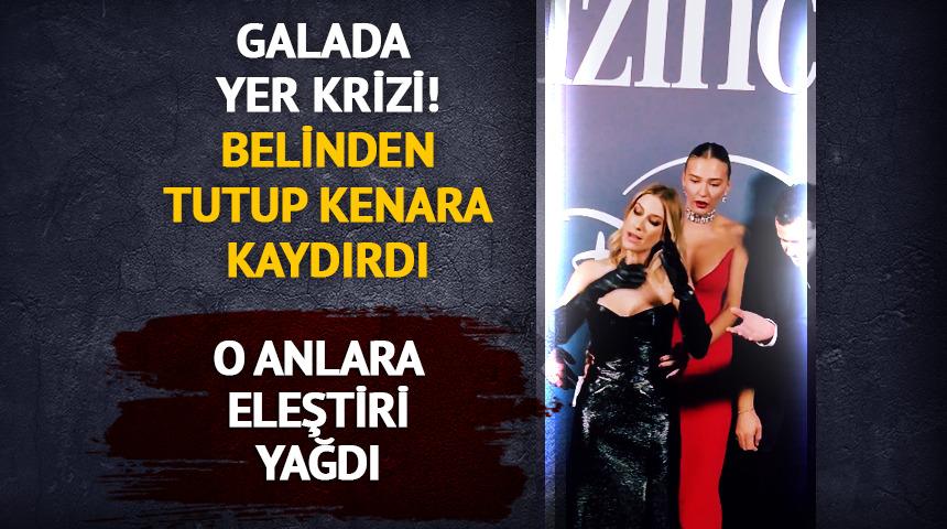 Hazal Kaya ve Melisa Döngel arasında yer krizi! Belinden tutup...