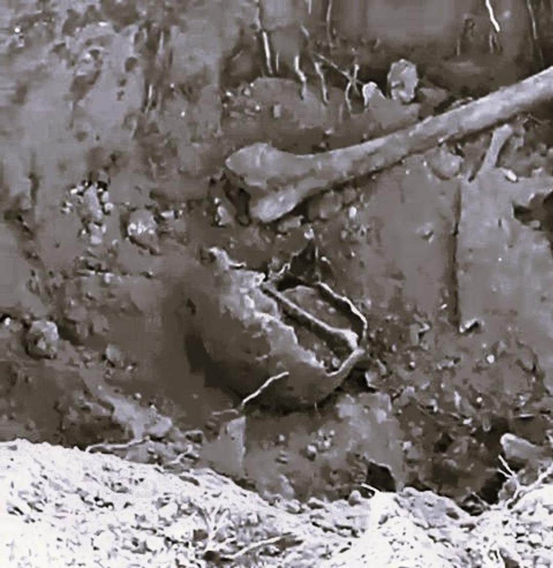 Su borusu d&ouml;şemek i&ccedil;in a&ccedil;ılan &ccedil;ukurda inanılmaz g&ouml;r&uuml;nt&uuml;: Toprak k&uuml;plerde insana ait kemik par&ccedil;aları bulundu! 2