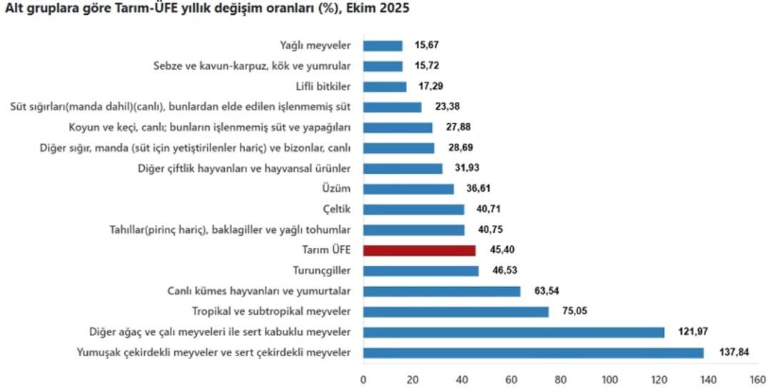 TÜİK açıkladı! Çiftçinin ekim ayı enflasyonu belli oldu 3