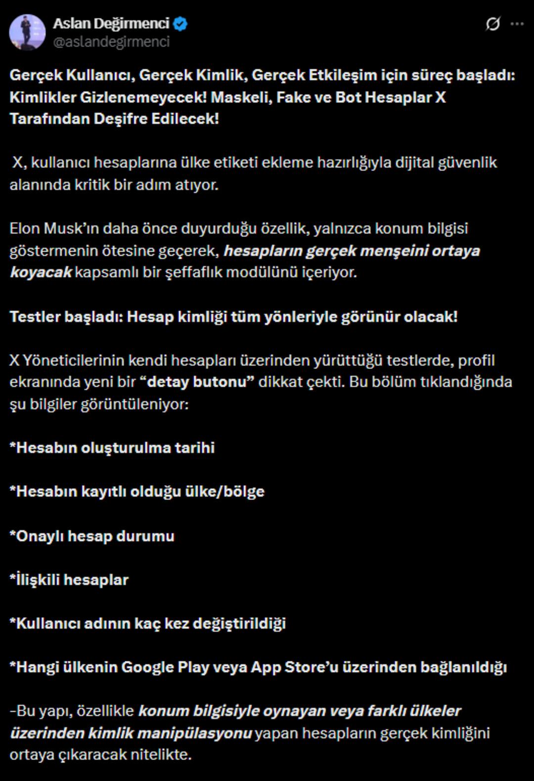 X’te yeni dönem: Gerçek kimlik şeffaflaşıyor! Konum manipülasyonu ve bot hesaplar deşifre edilecek 3