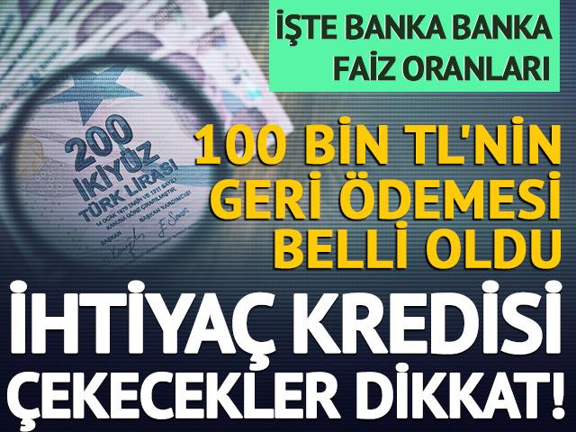 100 bin TL'nin geri ödemesi belli oldu