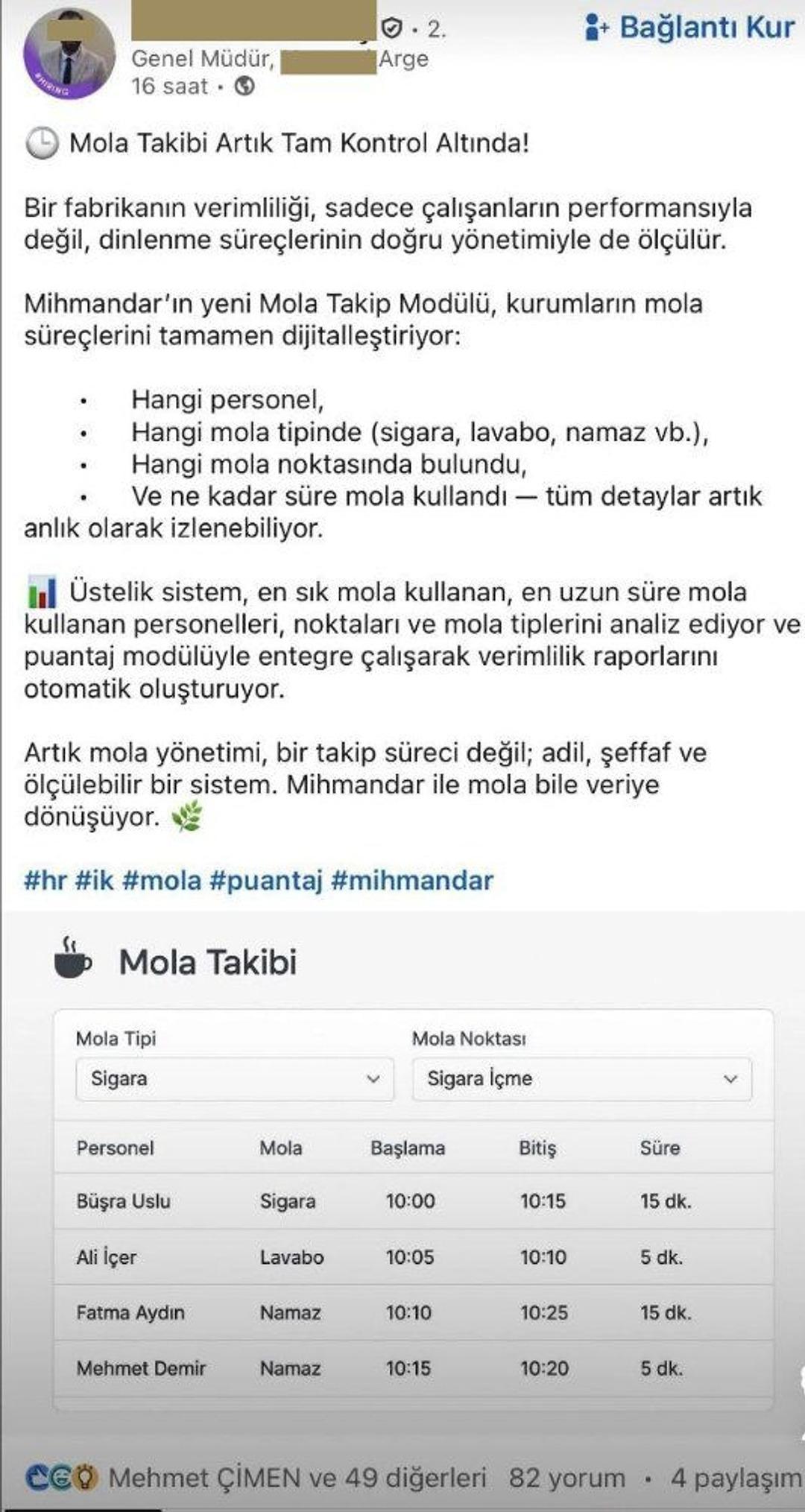 Çalışanların mola sürelerini ve neler yaptığını takip ediyor! Reklamı yapılan uygulama tepki çekti 2