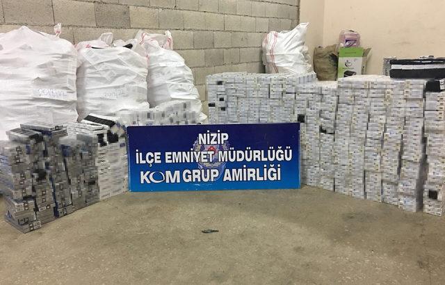 Nizip'te 5 bin paket kaçak sigara ele geçti