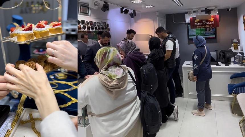 Kuyumcuda ilginç uygulama! Altın günü dükkana taşındı