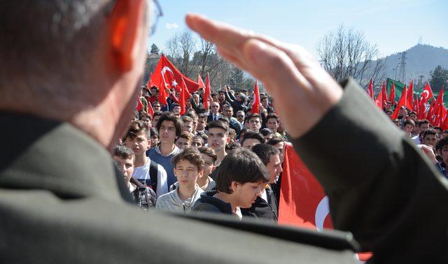 Karabük'te 'Milli Birlik ve Bütünlüğe Destek' yürüyüşü