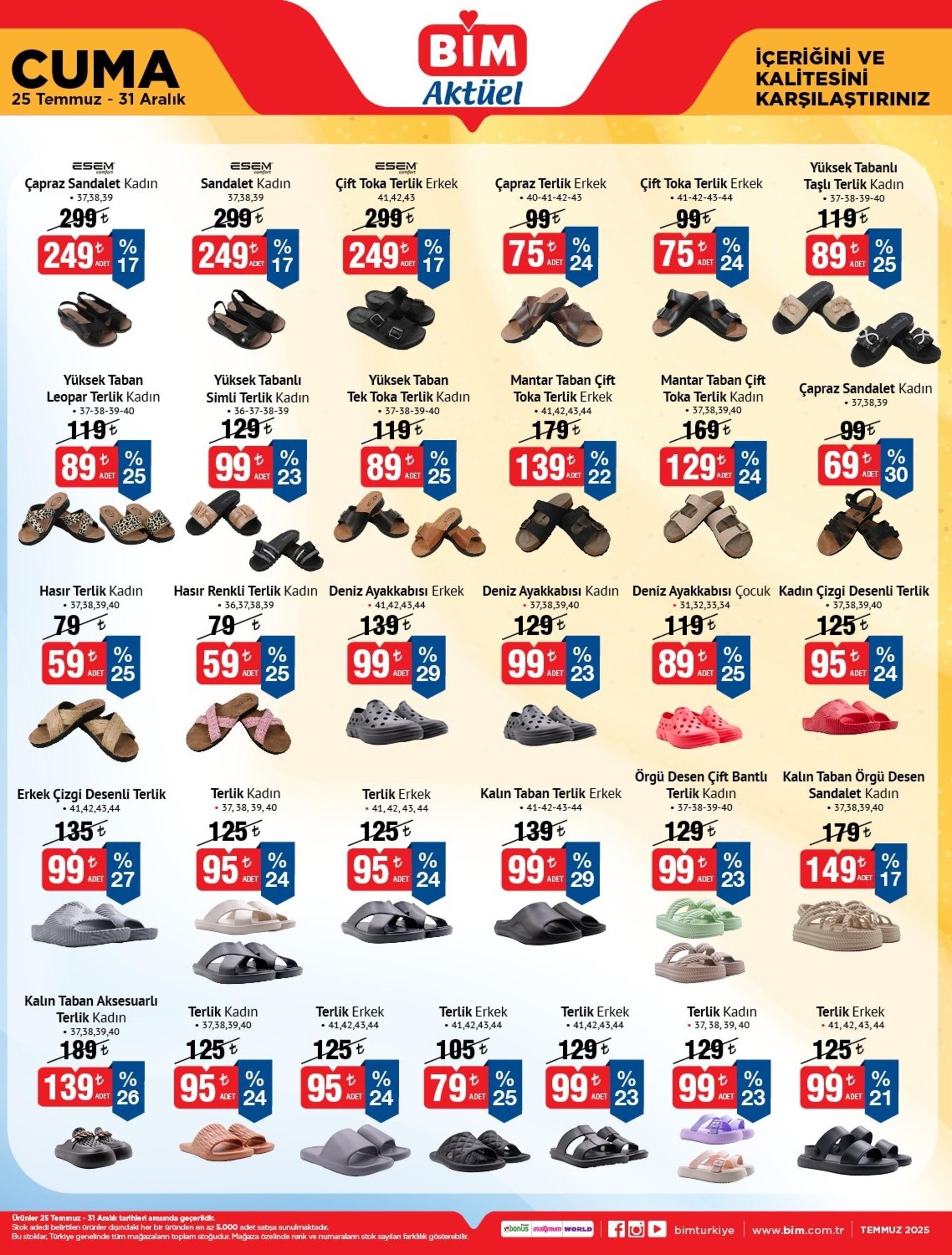 25 Temmuz - 31 Aralık