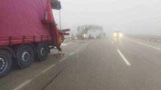 Erzurum’da yoğun sis kazaya sebep oldu