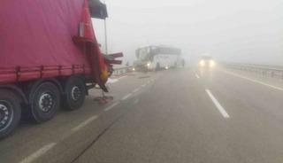 Erzurum’da yoğun sis kazaya sebep oldu