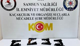 Kaçak silah operasyonunda 4 ruhsatsız tabanca ele geçirildi