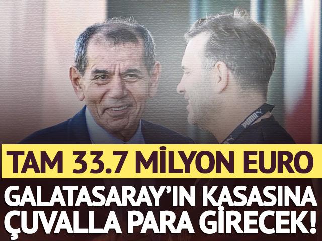 Galatasaray'ın kasasına çuvalla para girecek! Tam 33.7 milyon Euro'luk gelir