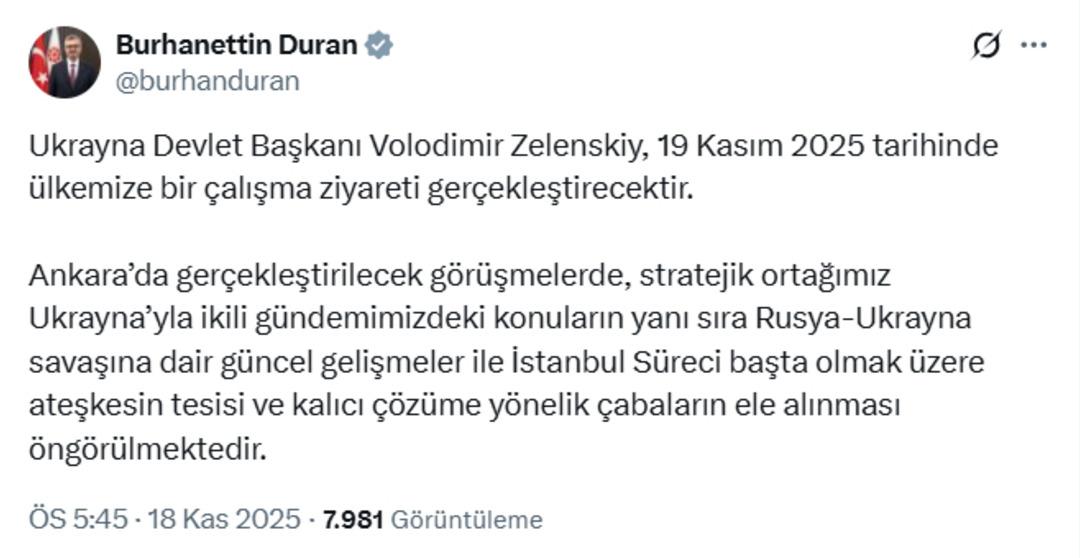 Ukrayna Devlet Başkanı Zelenskiy Türkiye ye geliyor 1