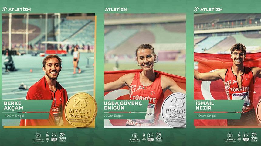 Atletizmde Berke Ak&ccedil;am&rsquo;dan altın madalya!