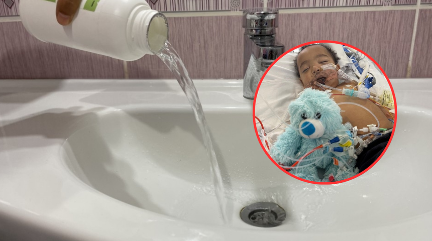 Lavabo açıcı içti, hayatı kabusa döndü! 13 aylık bebek ne yemek yiyebiliyor ne de konuşabiliyor