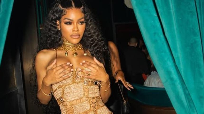 Teyana Taylor yine çok cesur! Hem önünü hem arkasını açtı
