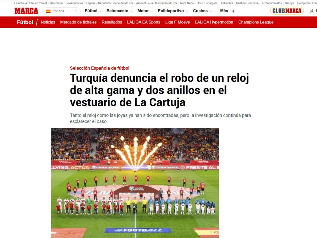 Dünya Kupası yolunda İspanya ya konuk olan Türkiye ye İspanya maçında hırsızlık iddiası! Soyunma odasından neler çaldılar neler... 1