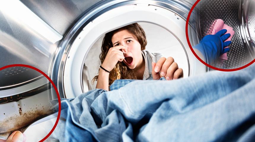 &Ccedil;amaşır makineniz k&ouml;t&uuml; m&uuml; kokuyor? Evde sadece 90 liraya temizledi! Makinedeki kireci ve kokuyu 3 adımda yok edin 