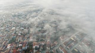 Atatürk'ün talimatıyla planlanan ilçe! Sis altında böyle görüntülendi