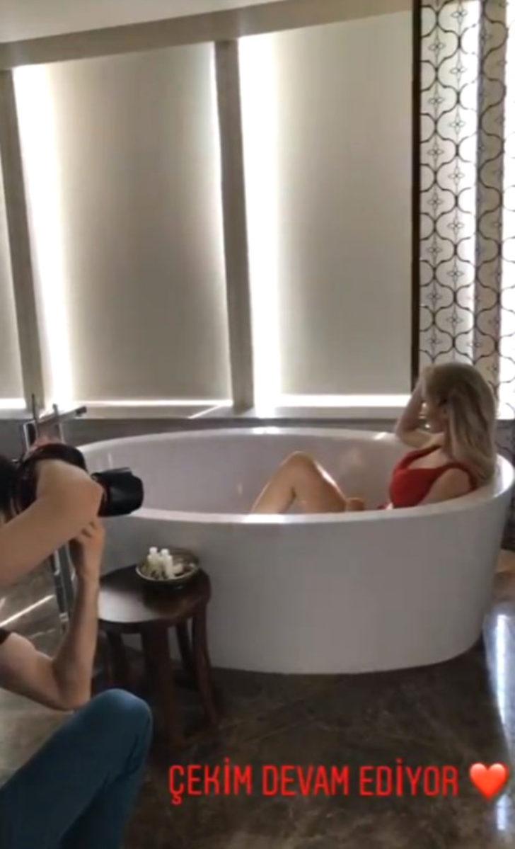Cansu Taşkın küvetten fotoğraf paylaştı   G1