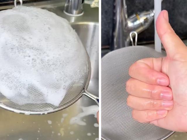 Mutfakta süzgeç hilesi 86 bin beğeni aldı: Yıllarca yanlış mı temizledik?