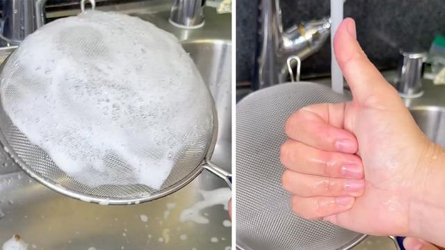 Mutfakta süzgeç hilesi 86 bin beğeni aldı: Yıllarca yanlış mı temizledik?