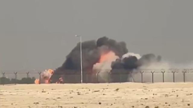 Gösteri için havalanmıştı! Böyle yere çakıldı