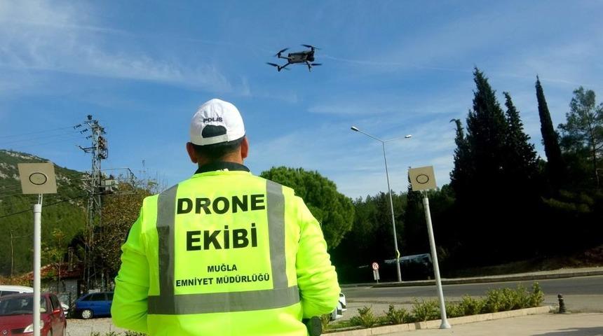 Muğla’da trafik denetimlerinde "drone" dönemi