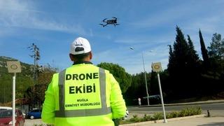 Muğla’da trafik denetimlerinde drone dönemi